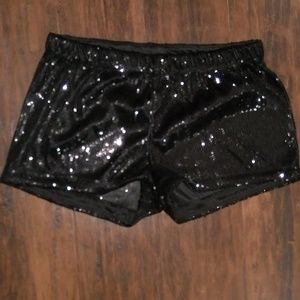 Black Sequin Shorts